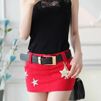 牛仔裙2017春夏新款韩版百搭时尚包臀裙女性感一步裙迷你0865红色s