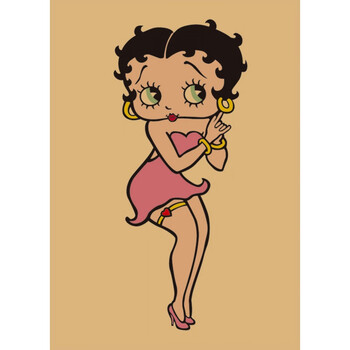 无印京选良品漫画海报bettyboop贝蒂娃娃插画酒吧咖啡厅复古牛皮纸