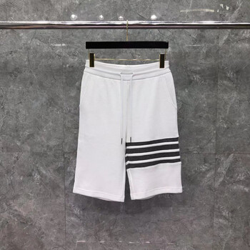 thom binpantb华夫格短裤男四道杠时尚休闲五分裤男宽松大码纯棉透气