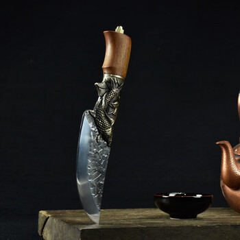 zled龙泉锻打锋利小菜刀屠宰场猪肉分割刀肉联厂剃骨刀市场肉摊刀具莲