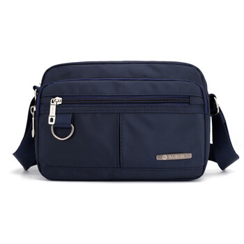 休闲男包包单肩斜挎包简约轻便运动旅行包尼龙布包男士背包小流 深蓝
