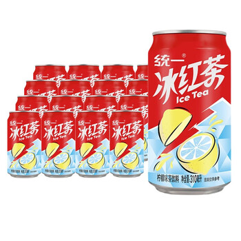 统一冰红茶罐装柠檬红茶饮料310ml*12/24罐夏季休闲节日聚会饮品 冰