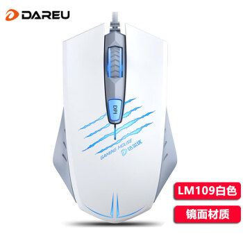达尔优(dareu) LM109 鼠标 有线鼠标 鼠标有线  游戏鼠标 电竞鼠标 白色