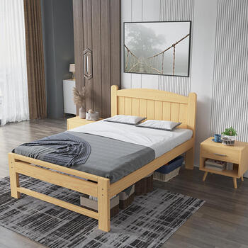 佐思堡  高脚床60厘米50厘米实木床单人双人床高脚床无漆延边加高侧