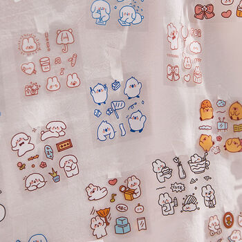 手账贴纸可爱卡通100张pet贴纸diy手帐贴纸装饰小图案ins水杯贴纸骏荣