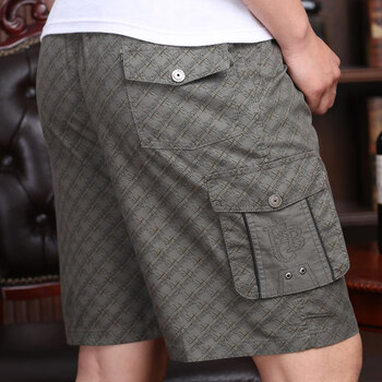 中老年夏天短裤男式大腰夏季老头短裤中年五分裤男宽松大码爸爸装外穿