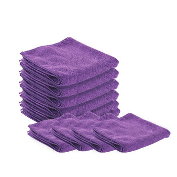 科得curta毛巾擦桌抹布分色纤维清洁布小号(紫色35×35cm 10块/包)