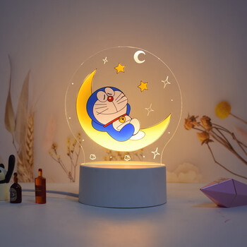 哆啦a梦叮当猫卡通周边立牌小夜灯送女生闺蜜男朋友实用生日礼物 月亮