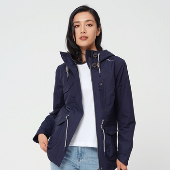 迪卡侬骑行服 旗舰店官网外套女单层薄款春秋户外登山冲锋防水防风衣