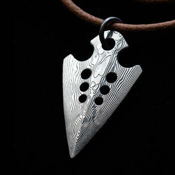 立始大马士革箭头多功能工具edc吊坠 维京箭簇户外求生应急生存老铁匠