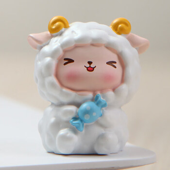 办公室装饰物件迷你小羊摆件ins创意可爱办公室桌面系小物件盆栽蛋糕