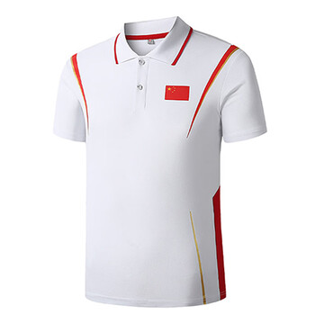 米黛龙夏季中国队运动短袖翻领体育生t恤男女国家队足球训练体恤衫