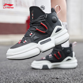 李宁男鞋篮球鞋2020重燃20ezfit男子包裹高帮篮球休闲鞋agbq011