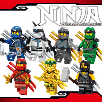 乐高优品2023年幻影忍第六季吴大师5人仔男孩积木玩具 主角a款 黄金