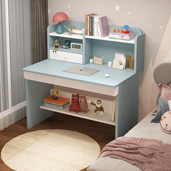 米昊（MIHAO） 书桌学习桌一体家用学生写字桌作业桌卧室书房电脑桌学习桌子 【锐享款】80cm莫比斯蓝