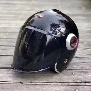 ruby摩托车碳纤维头盔3/4揭面盔哈雷复古机车骑行安全盔夏盔 圣日耳曼