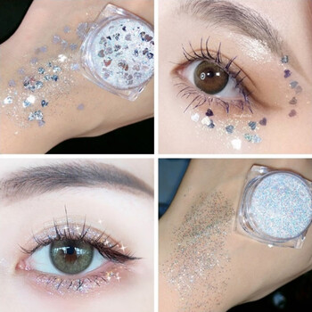 抖音同款网红啫喱膏仙女贴片眼影眼妆亮片闪粉眼部贴演出免胶水 细闪