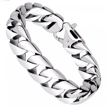 溯悠钨钢手链运动男士银色钛钢色手环欧美时尚潮男手圈硬汉潮男首饰手