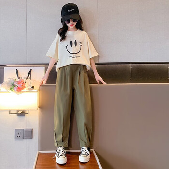 月菲瑶童装女套装912岁夏季新款女童夏装14岁女孩衣服两件套儿童运动