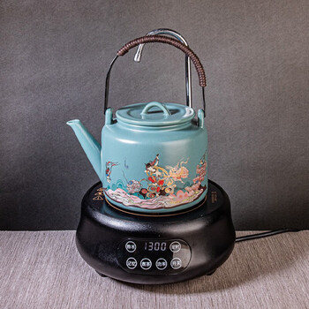 容山堂陶瓷茶壶电陶烧水茶壶家用煮茶器耐热茶壶电陶炉套装功夫茶具乐