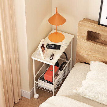 铁艺床头柜 创意超窄款(可移动)