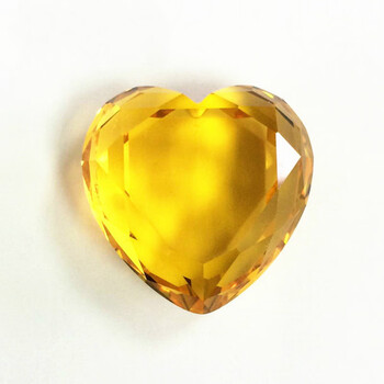 透明仿水晶玻璃仿真儿童爱心形状宝石玩具礼物25厘米黄爱心一颗