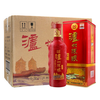 【jd送货】泸州老窖 泸州陈酿 淡雅9 喜酒婚宴白酒礼盒 38度铁盒 整箱