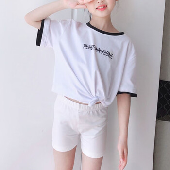 安全裤夏季新款312岁小女孩穿的防走光平角打底裤儿童中大童白色2条