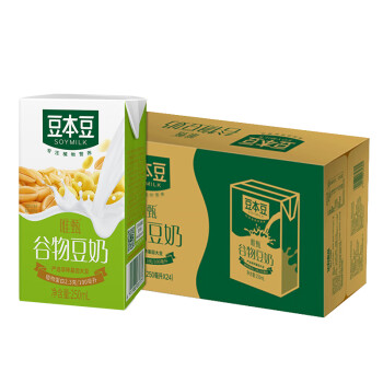 豆本豆 唯甄谷物豆奶 植物蛋白饮料 早餐奶 250ml*24盒 整箱装（新老包装随机发货）