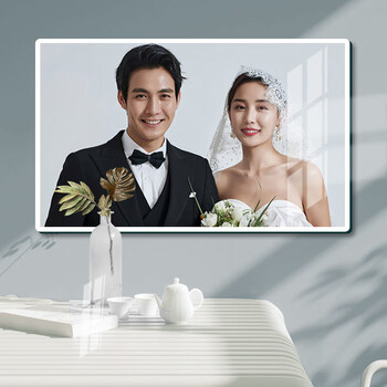 结婚照大尺寸洗照片制作婚纱相框定制大韩水晶留白16寸305406厘米挂墙