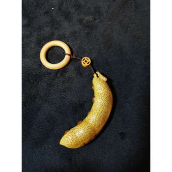 盘道纯手工雕刻打磨满钉老竹根四季平安豆文玩手把件四季平安豆尺寸