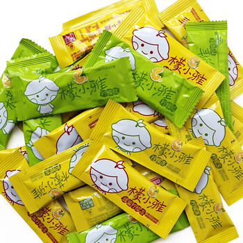 檬小雅柠檬冻果冻布丁冻条冻糖果500g水果味夏日休闲零食品aa 柠檬冻