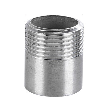 纳仕徳 lyf014 304不锈钢单头丝直接水管接头焊接外丝丝扣水气暖管件