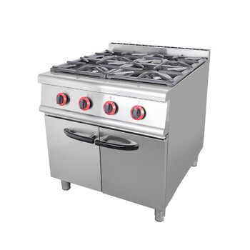 hotkitch 立式豪华大型燃气四头煲仔炉连电焗炉商用豪华六头煤气煲仔