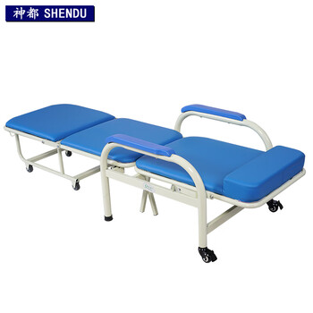 神都陪护椅床两用医院陪护单人折叠椅床多功能家用午休折叠床便携白