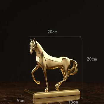 郎凯丹顿 纯铜马到成功摆件高档客厅酒柜玄关书房电视柜装饰品办公室