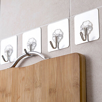 侑家良品挂钩透明粘钩免打孔挂钩贴2个