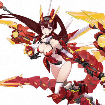 御模道机娘78动漫联名款御模道四圣兽青龙机娘atkgirl拼装112机甲模型