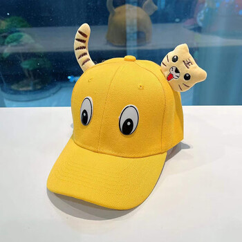 老虎帽帽子老虎头亲子棒球帽学生男女百搭鸭舌帽字母春游休闲遮阳帽