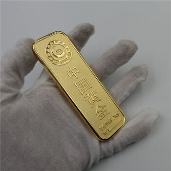 舞万花仿真金条金砖行铜色样品金条金店中国黄金投资金条道具摆件20克