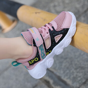 珍妮羊女童鞋休闲运动鞋网鞋夏季儿童凉鞋镂空单网透气中大童网面鞋