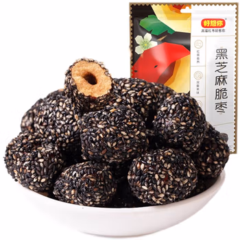 好想你黑芝麻脆枣 新疆红枣脆枣无核酥脆零食小吃食品 175g*2袋
