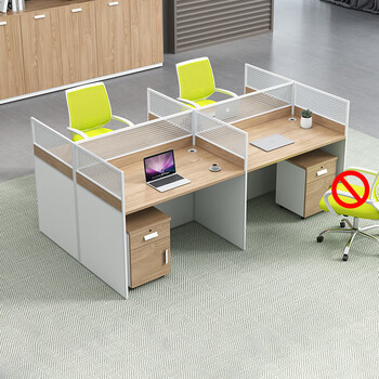 学校办公室教师商用办公桌简约职员组合桌子fy-lgc 柜子 b款直型四人
