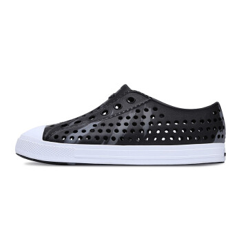 斯凯奇（Skechers）童鞋夏季轻质凉鞋 一脚套沙滩洞洞鞋 多色可选 91994L 黑色/炭灰色 28.5