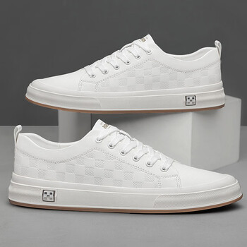 蜘蛛王蜘蛛王西装小白鞋男真皮夏季透气45码男鞋潮牌休闲牛皮鞋子百搭