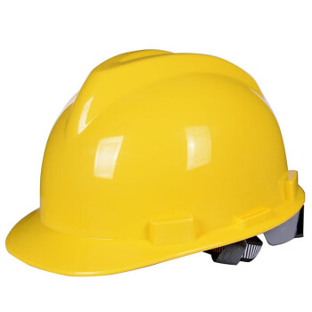 鸣固 安全帽abs工地防砸透气高空工程施工抗冲击工业头盔 领导监理 常规款黄色
