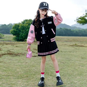 迪士尼女大童裙装棒球服套装裙8小学生女912岁裙子7学院风女孩百褶裙