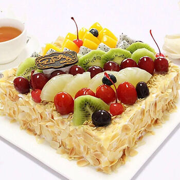 kumo蛋糕新鲜水果生日蛋糕创意定制蛋糕全国配尺寸可选sn8879b款6寸