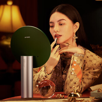 amiro觅光化妆镜o系列复古led带灯智能日光镜梳妆台式桌面o2复古绿
