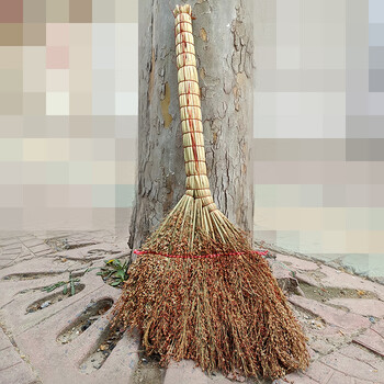 扫把单个家用老式扫地笤帚不沾头发糜子农村高粱苗扫把 红高粱扫把(1